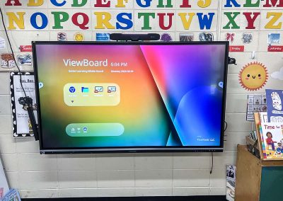 ViewBoard monitor hangin in classroom